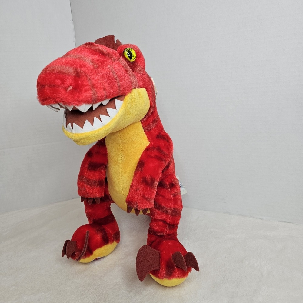 19" Build A Bear Red Dinosaur T Rex Velociraptor Raptor Plush Stuffed Animal